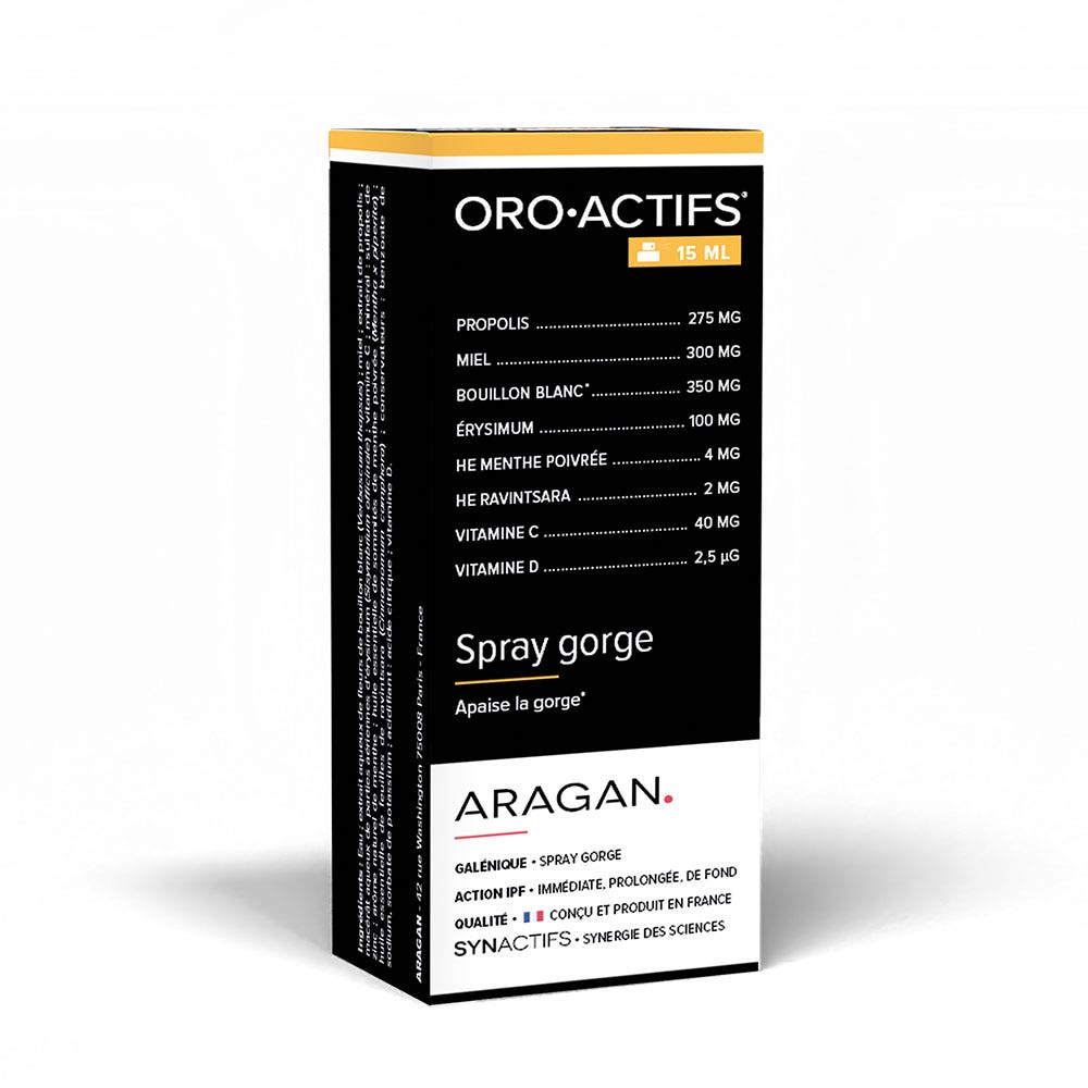 Aragan Synactifs OroActifs Spray Gorge 15ml