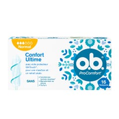 O.B. Tampons Pro Comfort Normal Sans applicateur x16