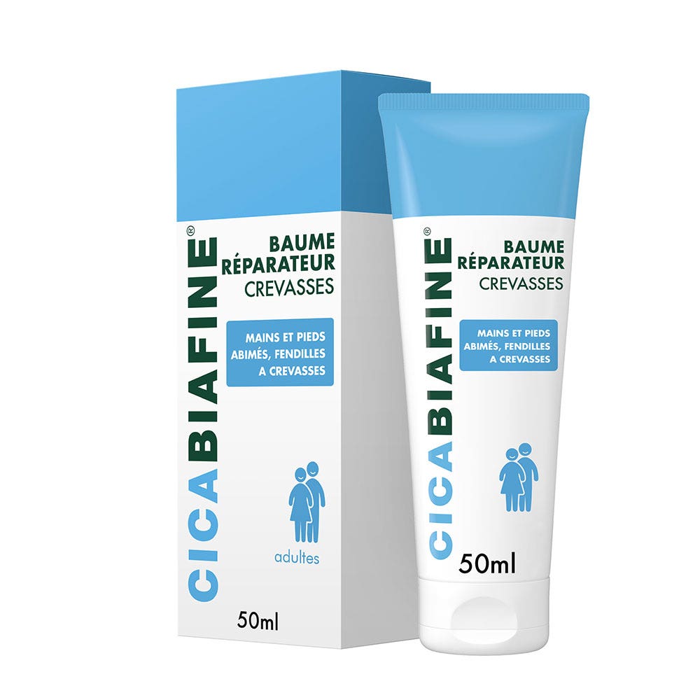 Cicabiafine Baume Réparateur Crème Mains et Pieds Abîmés Crevassés 50ml