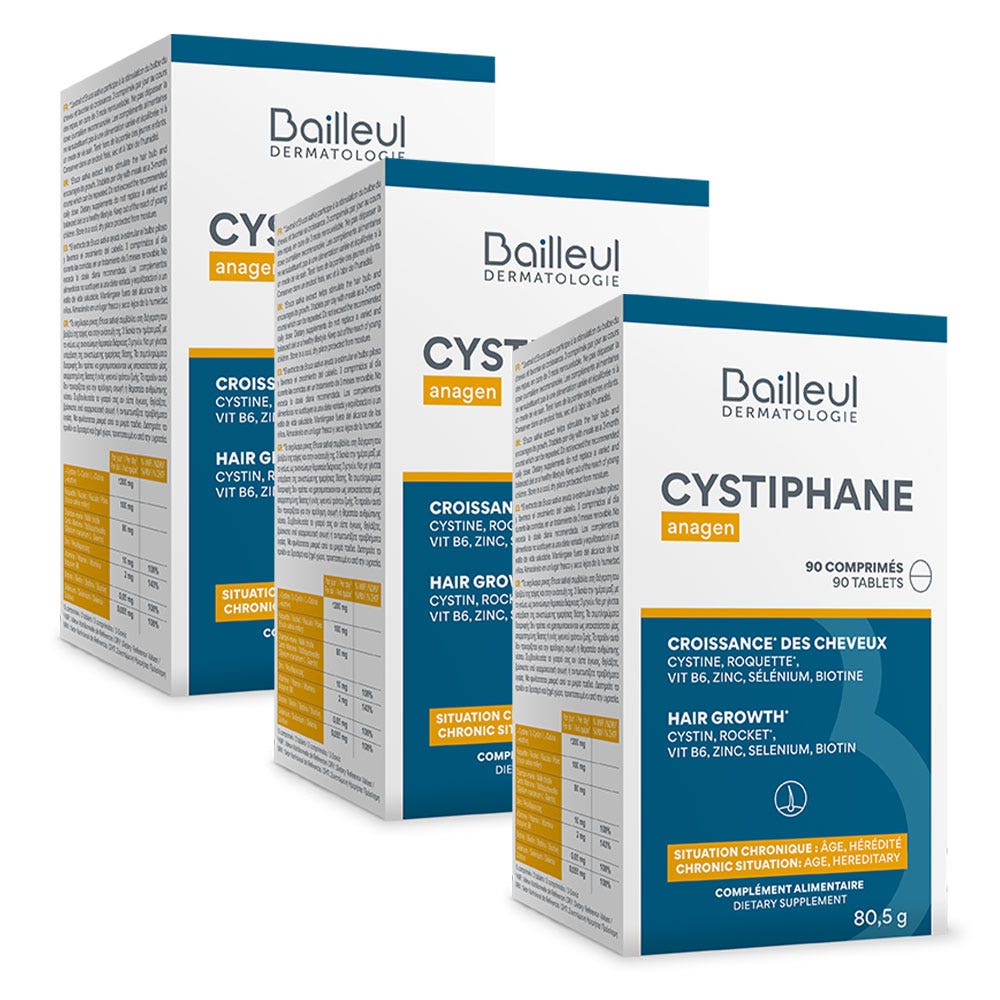Bailleul Cystiphane Anagen Croissance Des Cheveux Situation Chronique 3x90 comprimés