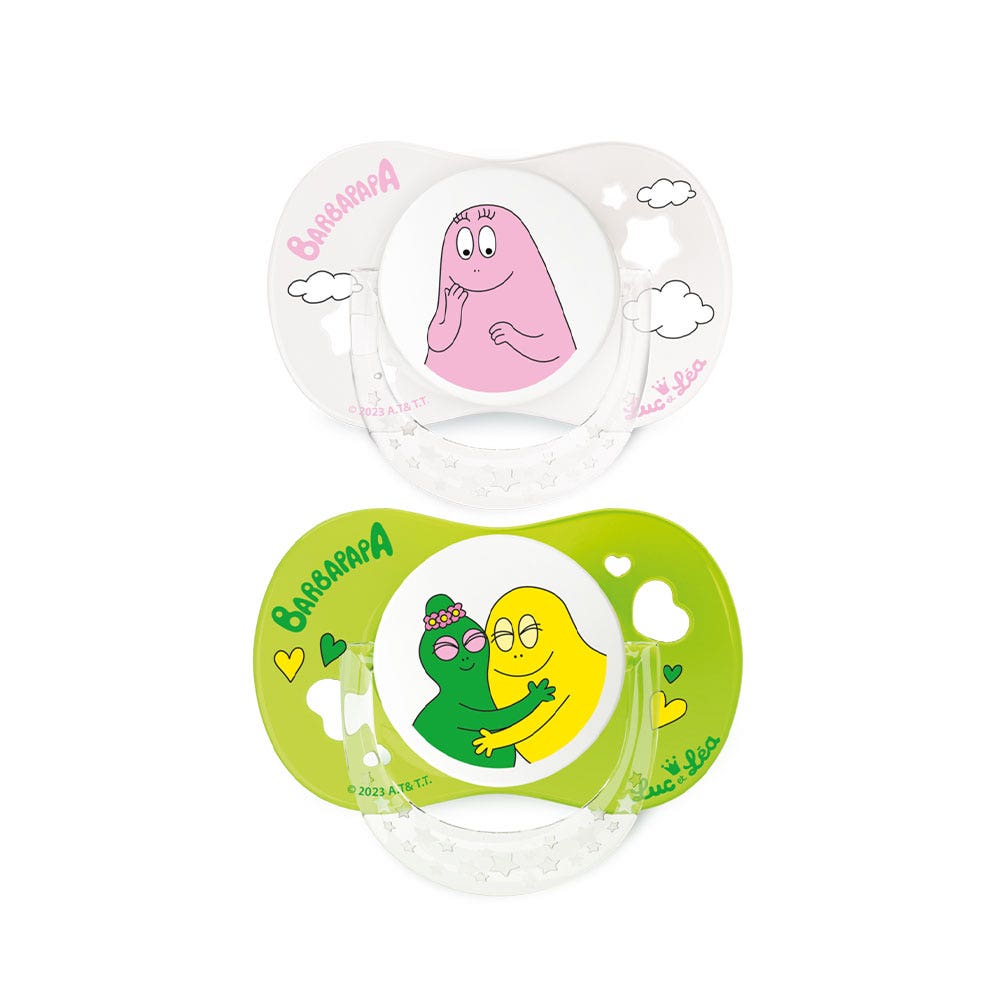 Luc Et Lea Barbapapa Sucette Anatomique 6 à 18 Mois x2
