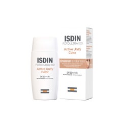 Isdin Active Unify Crème solaire visage teintée dépigmentante SPF50+ Color Fotoprotector 50ml