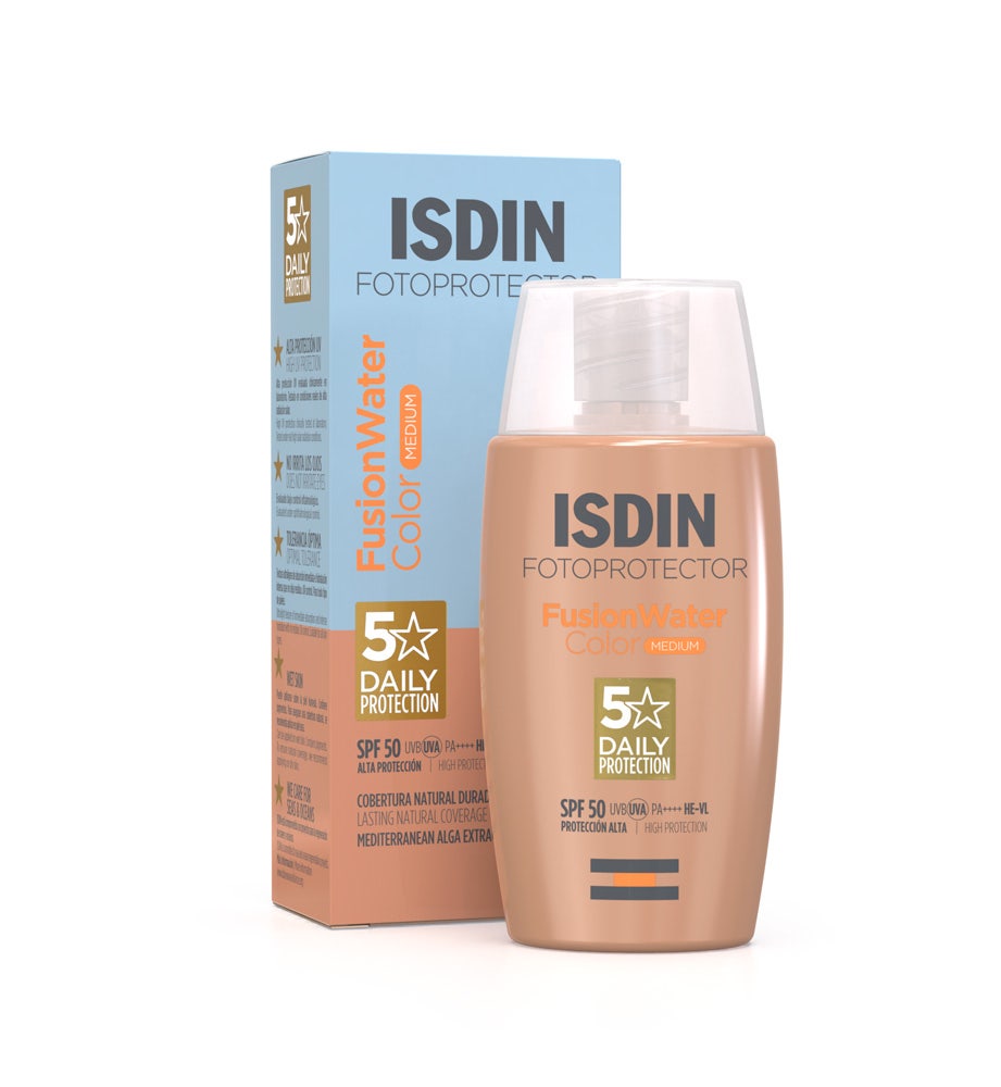 Isdin FusionWater Crème solaire visage teintée SPF50 Color Fotoprotector 50ml