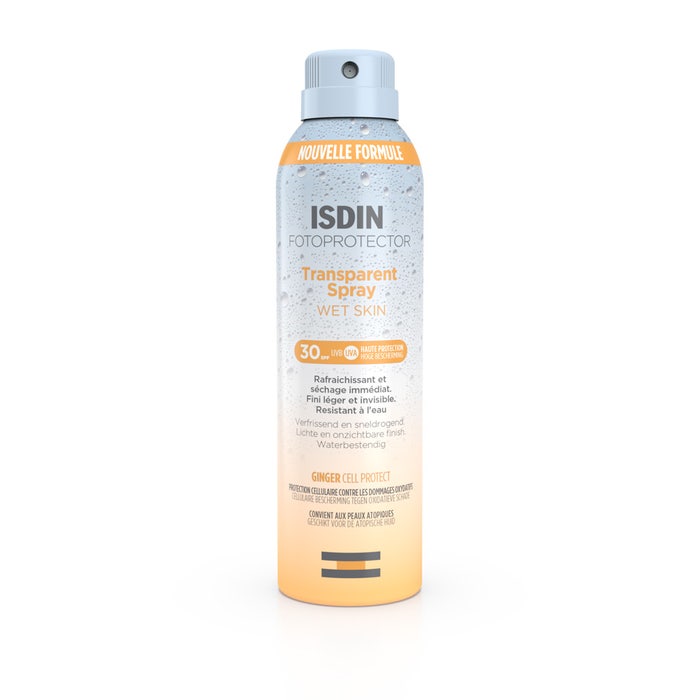 Crème solaire corps SPF30 250ml Transparent Spray Fotoprotector Isdin