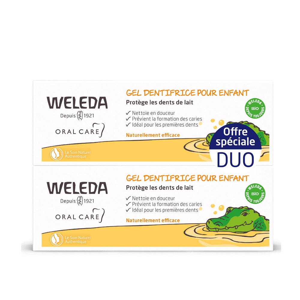 Weleda Gel Dentifrice Pour Enfant 2x50ml