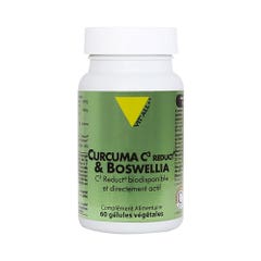 Vit'All+ Curcuma C3 Reduct® & Boswellia Hautement Biodisponible et Directement Actif 60 Gélules Végétales