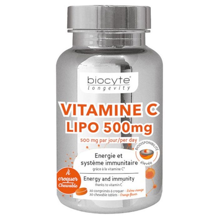 Biocyte Vitamine C Lipo 500 Mg 30 comprimés à croquer