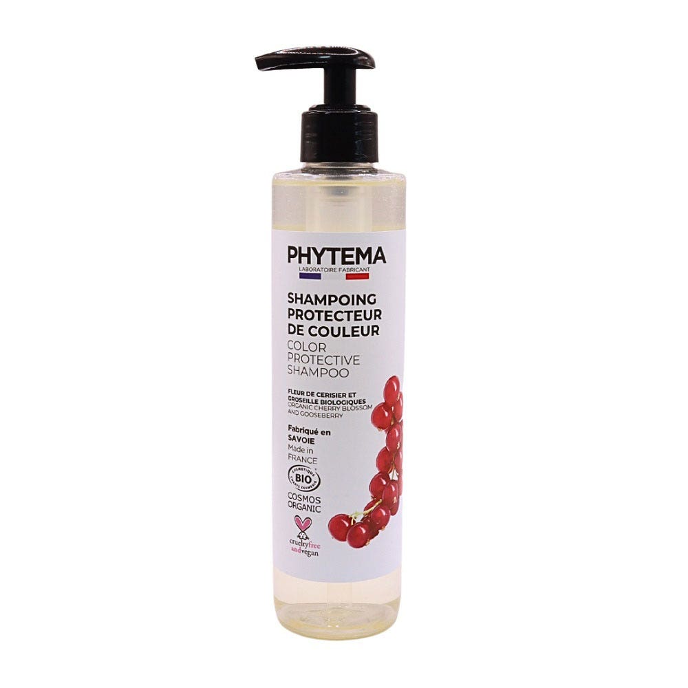 Phytema Shampooing Protecteur de Couleur Fleurs de Cerisier et Groseilles Bio 250ml