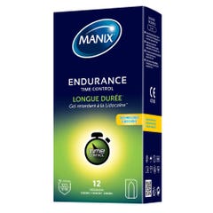Manix Endurance Préservatifs Lubrifiés Longue Durée Time Control x12