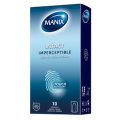 Manix Intact Imperceptible Ultra-Fin et Extra Lubrifié 10 Préservatifs