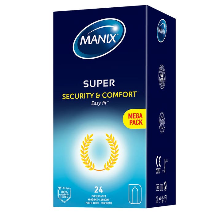 Préservatifs Sécurité Et Confort x24 Super Easy Fit Manix
