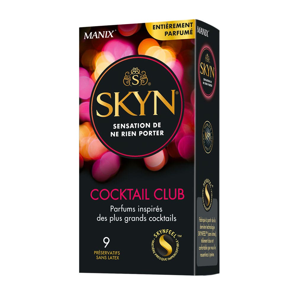 Skyn Cocktail Club Preservativos perfumados Parfums Inspirés des Plus Grands Cocktails x9