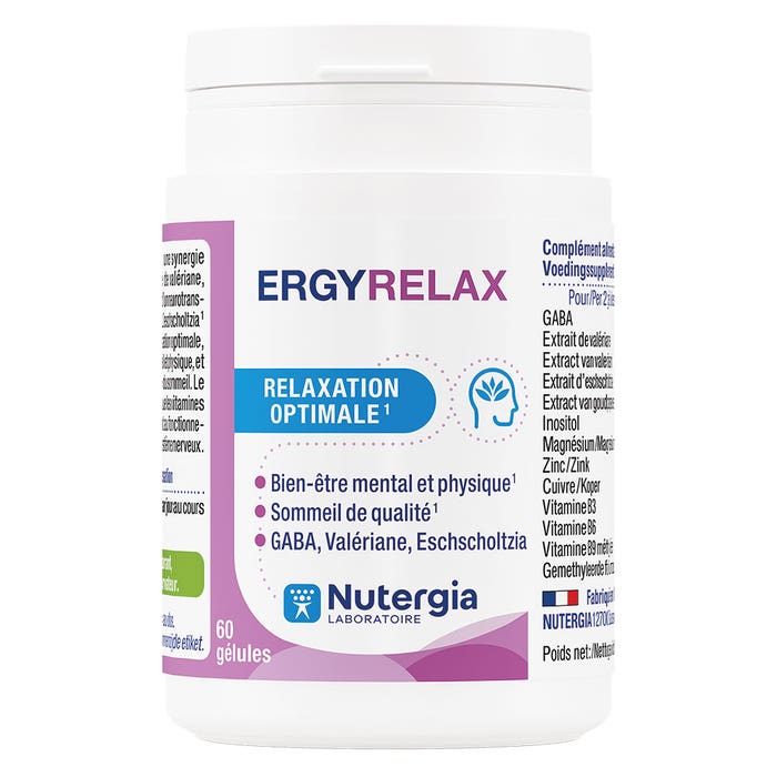 Ergyrelax 60 Gélules Relaxation Optimale Nutergia