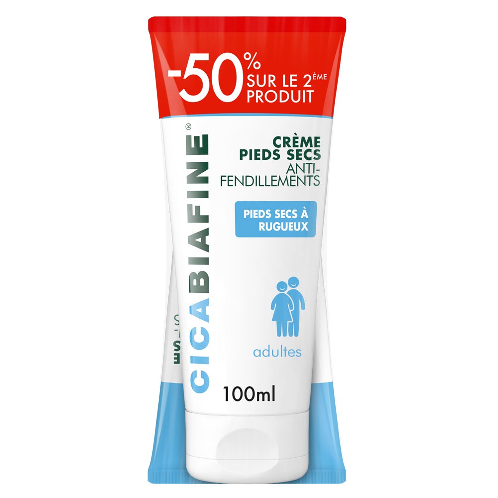 Cicabiafine Crème Hydratante Pieds Secs Anti-Fendillements 2x100ml