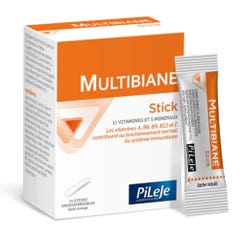 Pileje Multibiane 11 vitamines et 5 minéraux 14 Sticks