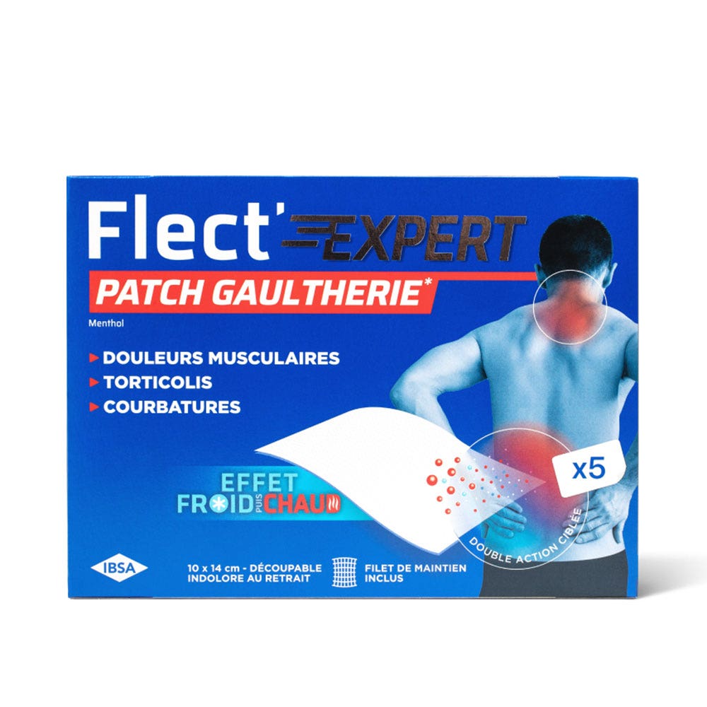IBSA Flect'Expert Patch Gaulthérie Menthol x5