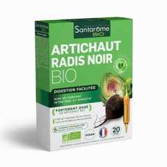 Santarome Artichaut Radis Noir Bio Facilite la digestion 20 ampoules