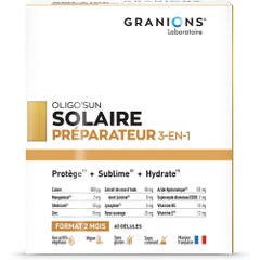 Granions Oligo'Sun Préparateur Solaire 3 en 1 Cure de 1 Mois 30 Gélules