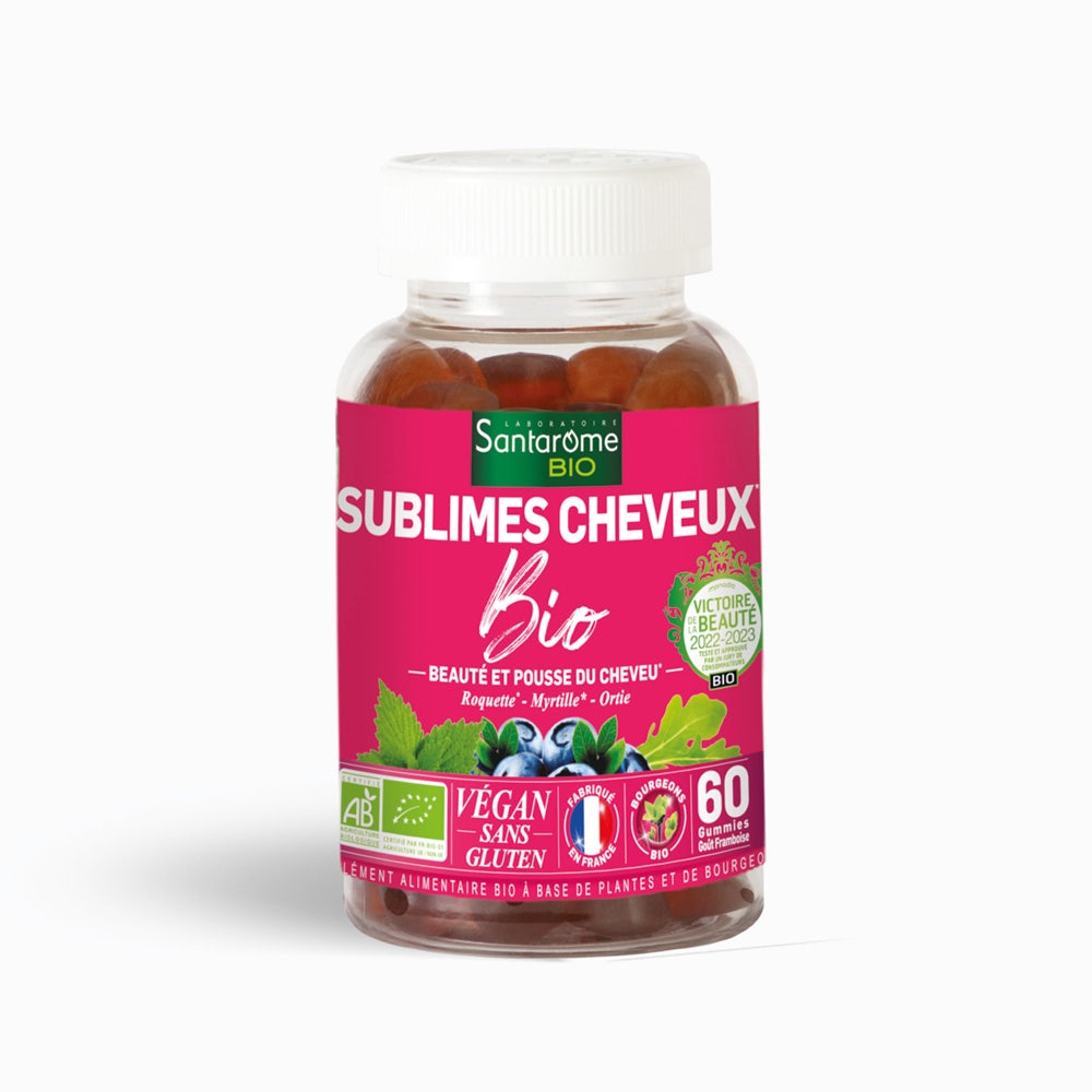 Santarome Sublimes Cheveux Bio Beauté & Pousse du cheveu 60 gummies