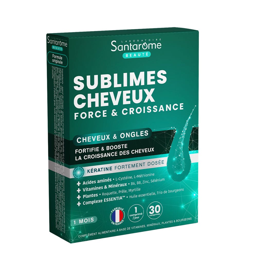 Santarome Sublimes Cheveux Force et Croissance 30 Comprimés