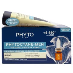 Phyto Phytocyane Coffret Homme Anti-Chute Progressive Sévère, Héréditaire, Cheveux Clairsemés