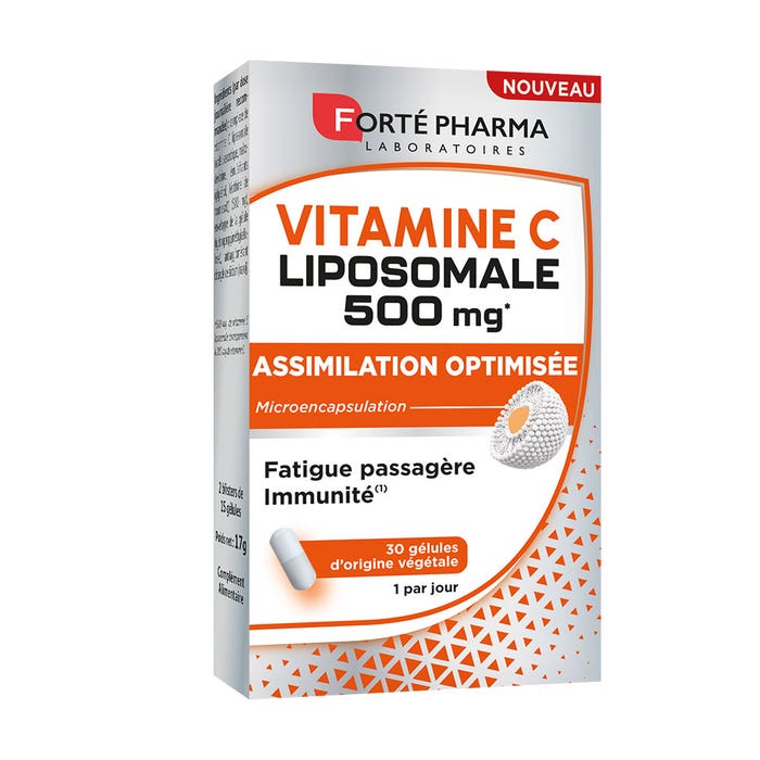 Forté Pharma Vitamine C Liposomale 500mg Vitalité et Fatigue 30 gélules végétales