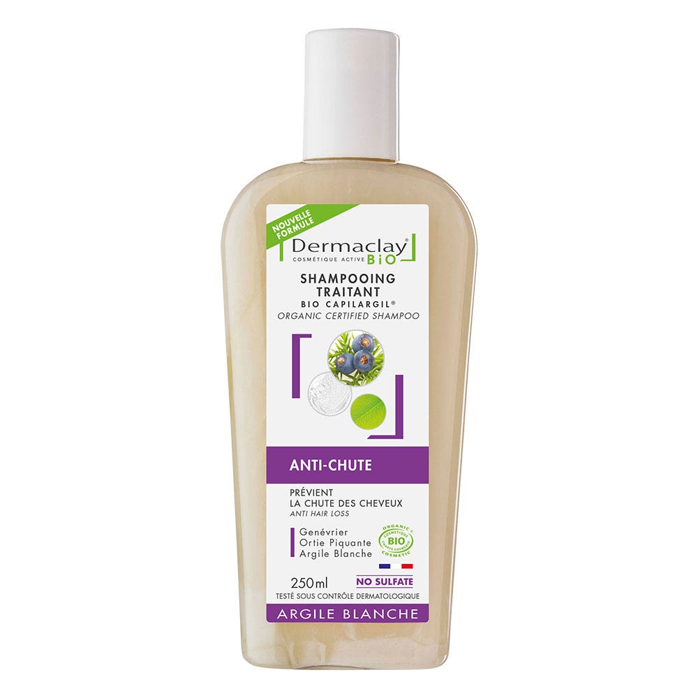 Dermaclay Shampoing Traitant Bio Anti-chute Argile Blanche 250ml