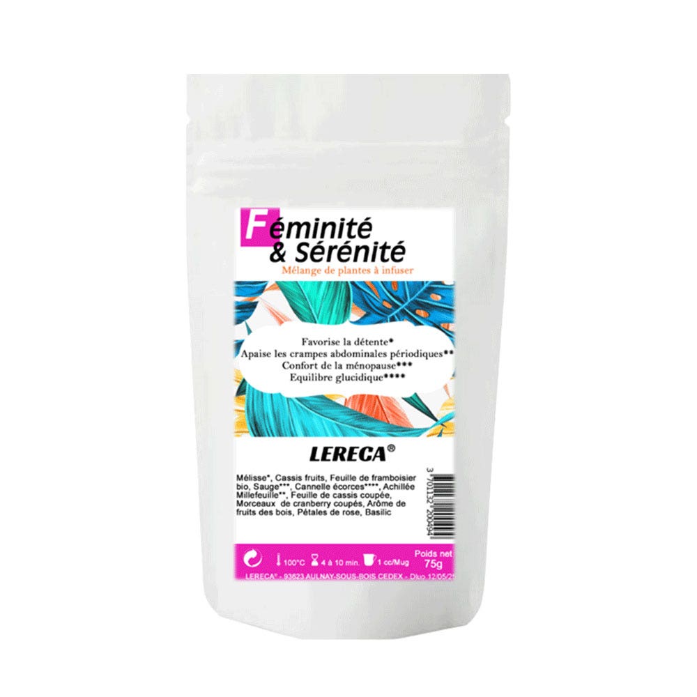 Lereca Mélange de Plantes à Infuser Féminité et Sérénité 75g