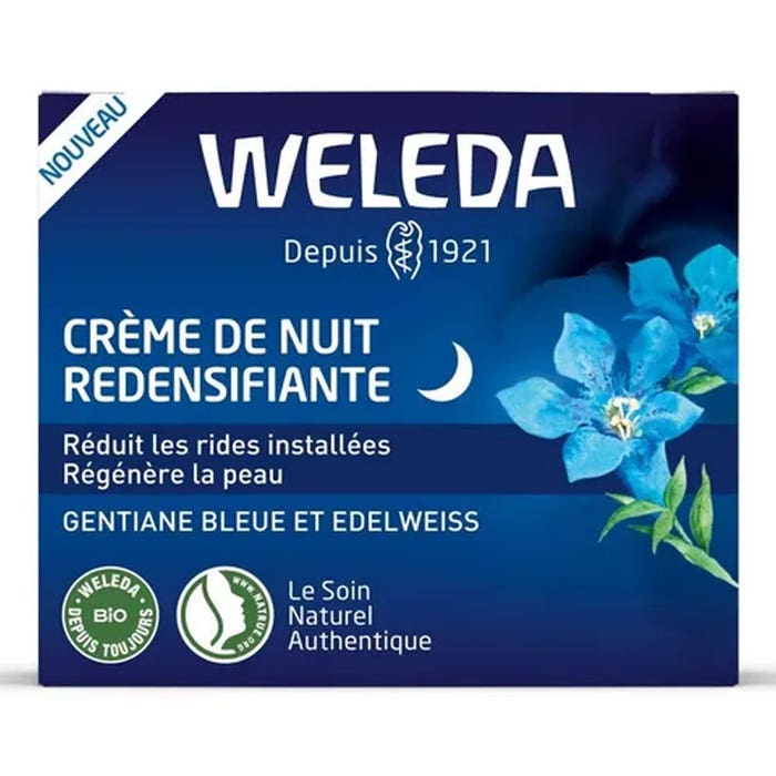 Creme De Nuit Redensifiante Peaux Matures 30 ml Gentiane Bleue Et Edelweiss Weleda