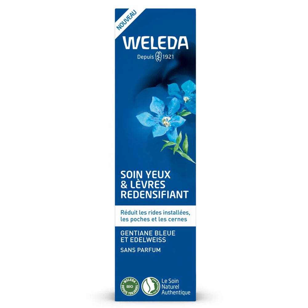 Weleda Gentiane Bleue Et Edelweiss Soin Yeux Et Levres Redensifiant Peaux Matures 10ml