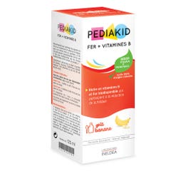 Pediakid Fer + Vitamines B Sirop Gout Banane 125 ml
