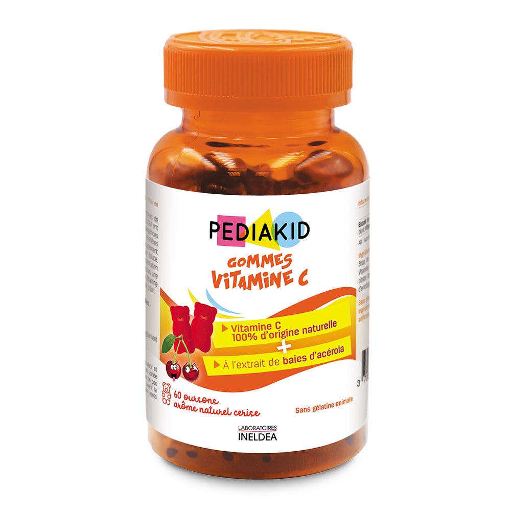 Pediakid Gommes Vitamine C Gout Cerise 60 Oursons