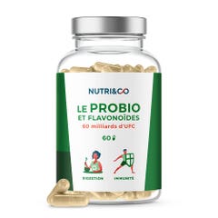 NUTRI&CO Probio² Probiotiques et Flavonoïdes Gastro-Résistantes 60 gélules