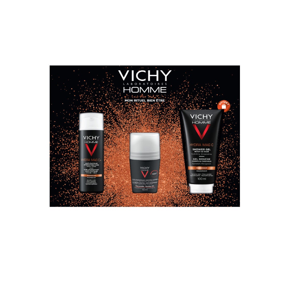VICHY Coffret Bien-Etre Anti-Fatigue Homme Visage et Corps 
