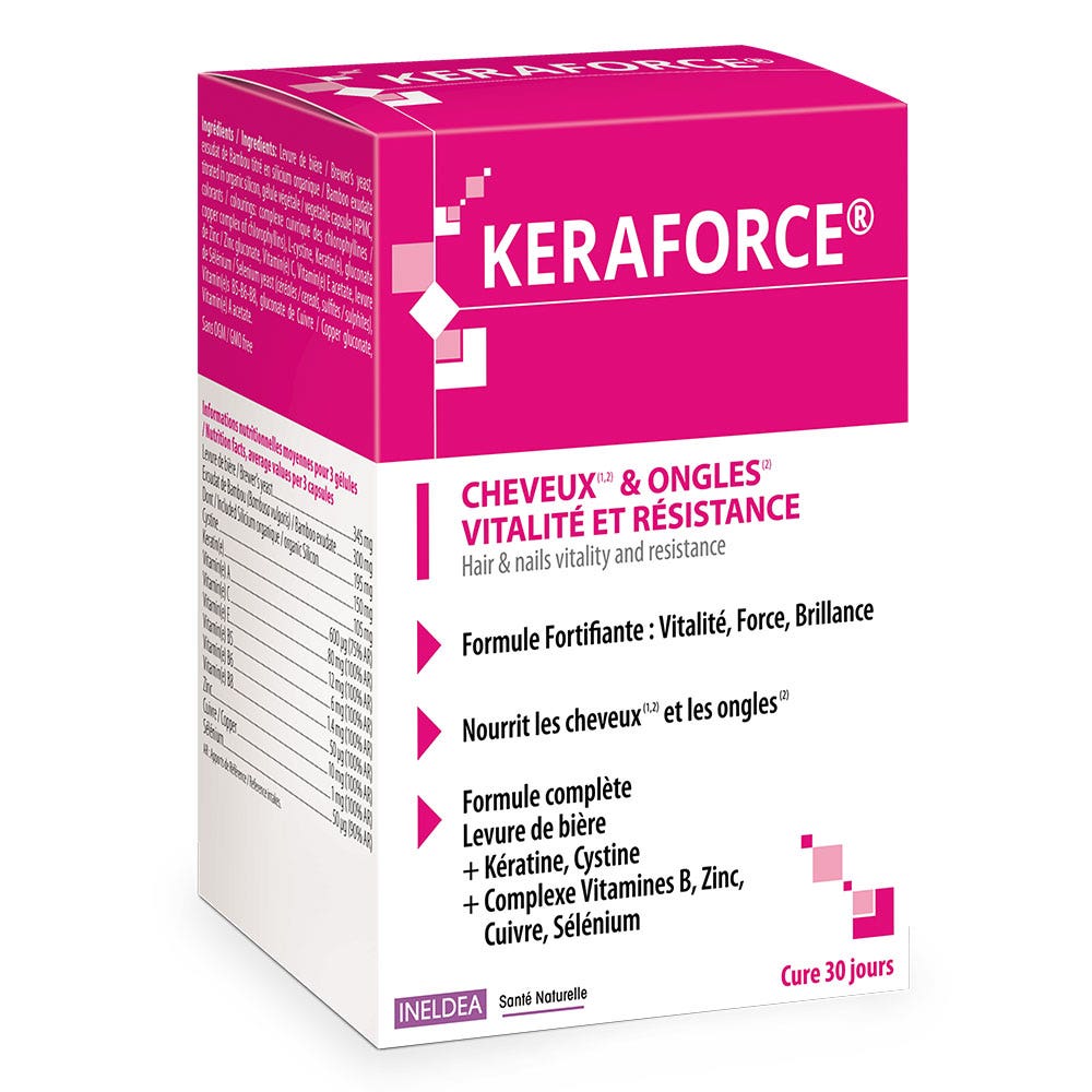 Ineldea Santé Naturelle Keraforce 90 Gelules Vegetales