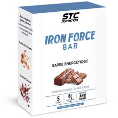 Stc Nutrition Iron Force Barres Chocolat Praline Riz Souffle 5x50 g