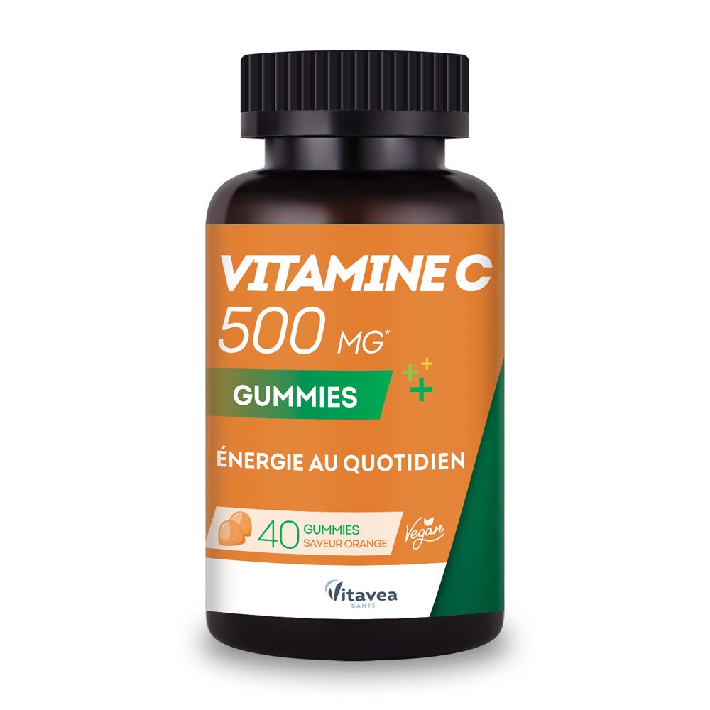 VITAVEA SANTE Vitamine C 500 mg 40 gummies Energie au quotidien VitaveaSant&eacute;