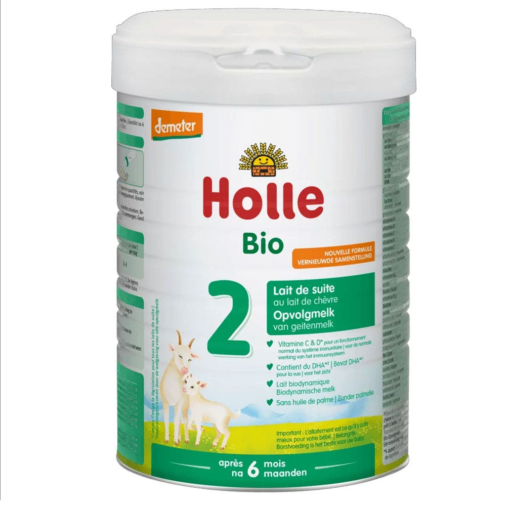 Holle Pural Lait de suite 2 au lait de chèvre bio Après 6 mois 800g