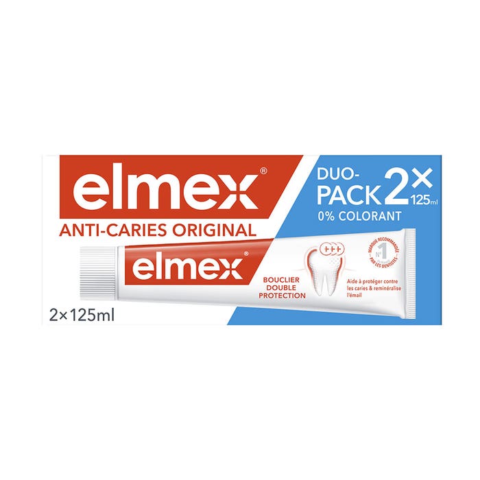 Dentifrice Anti Caries 2x125ml Elmex