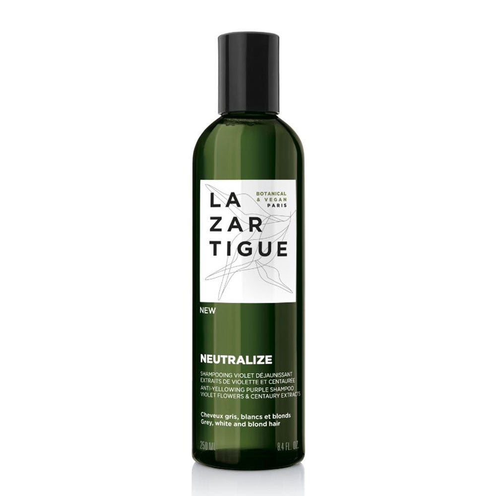 Lazartigue Neutralize Shampooing Violet Déjaunissant Cheveux gris, blancs et blonds 250ml