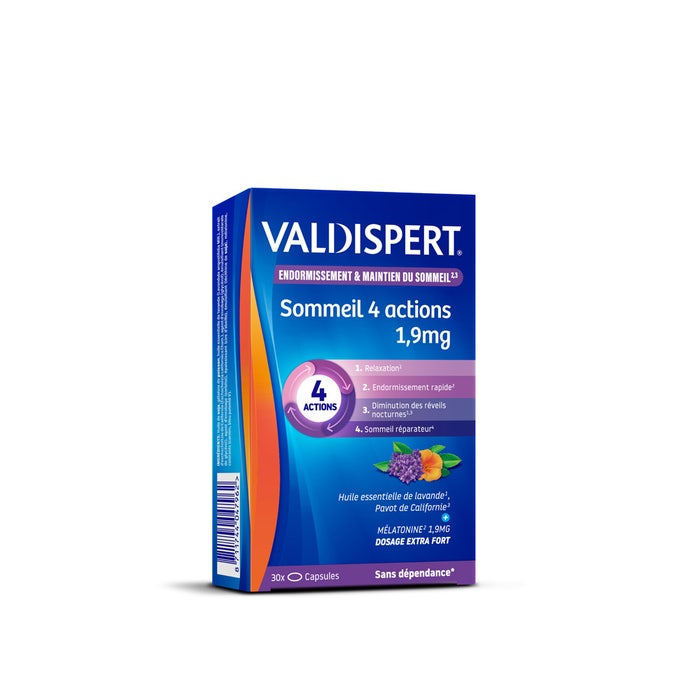 Valdispert Mélatonine 1.9 mg 4 Actions 30 capsules