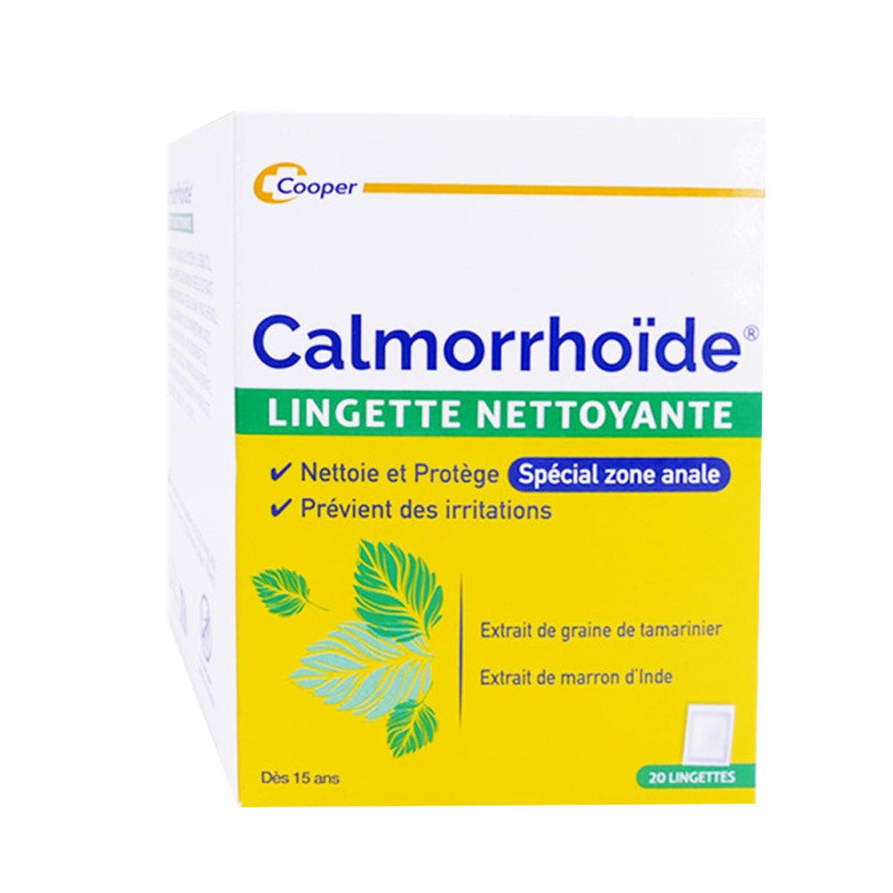 Cooper Calmorrhoide lingettes nettoyantes 20 lingettes