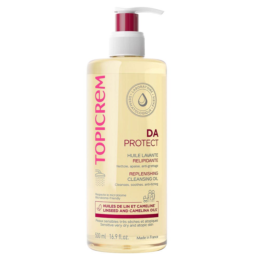 Topicrem Da Protect Huile Lavante Relipidante peaux sensibles très sèches et atopiques 500ml