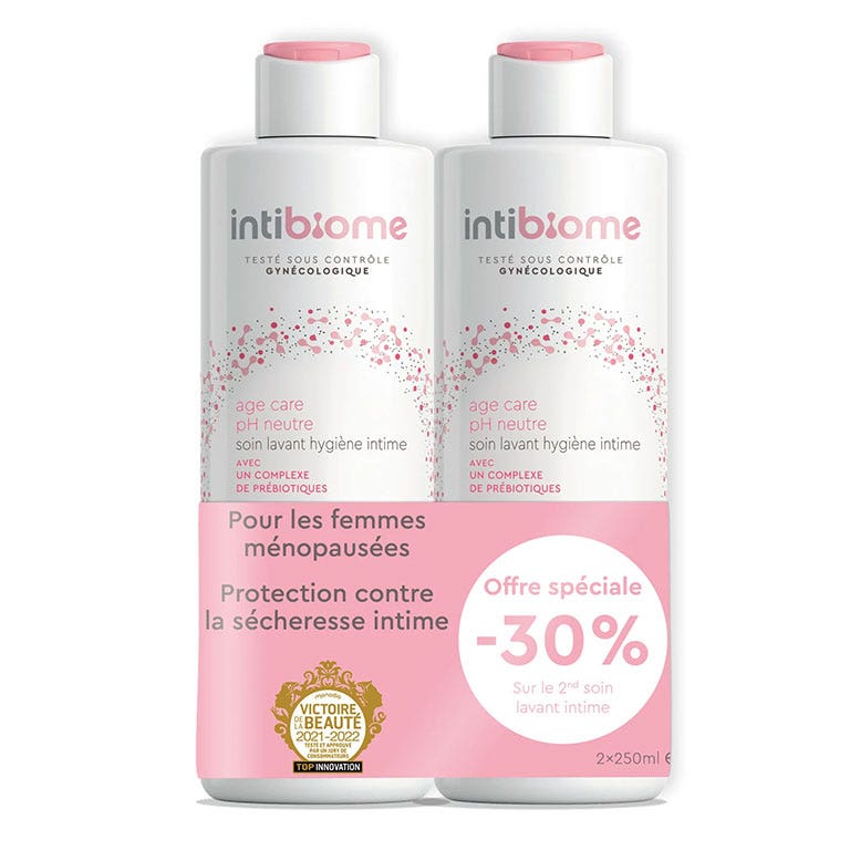 Intibiome Age Care Soin Lavant Hygiène Intime 2x250ml