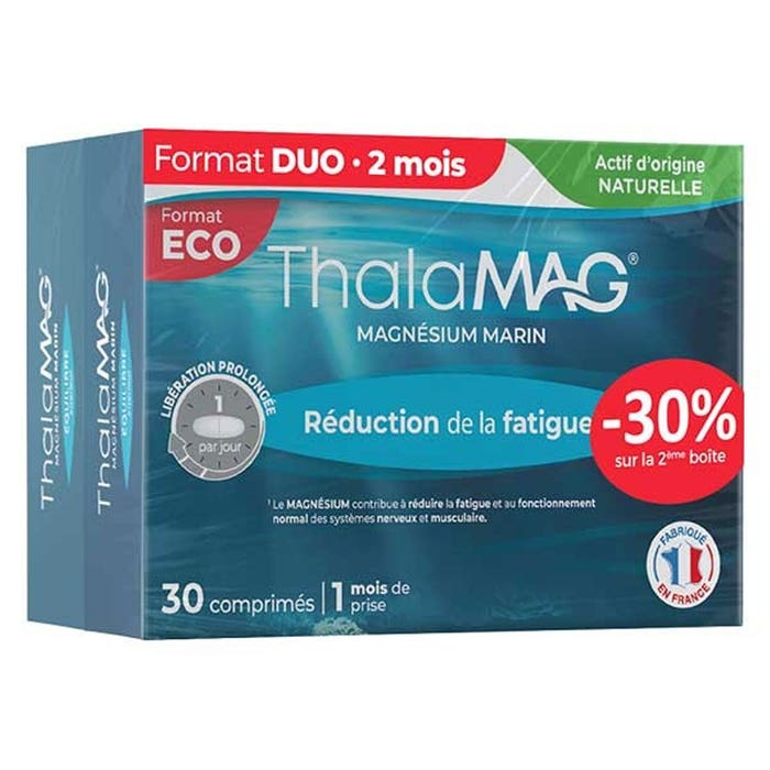 Réduction de la fatigue Magnesium Marin 2x30 comprimés LP Thalamag