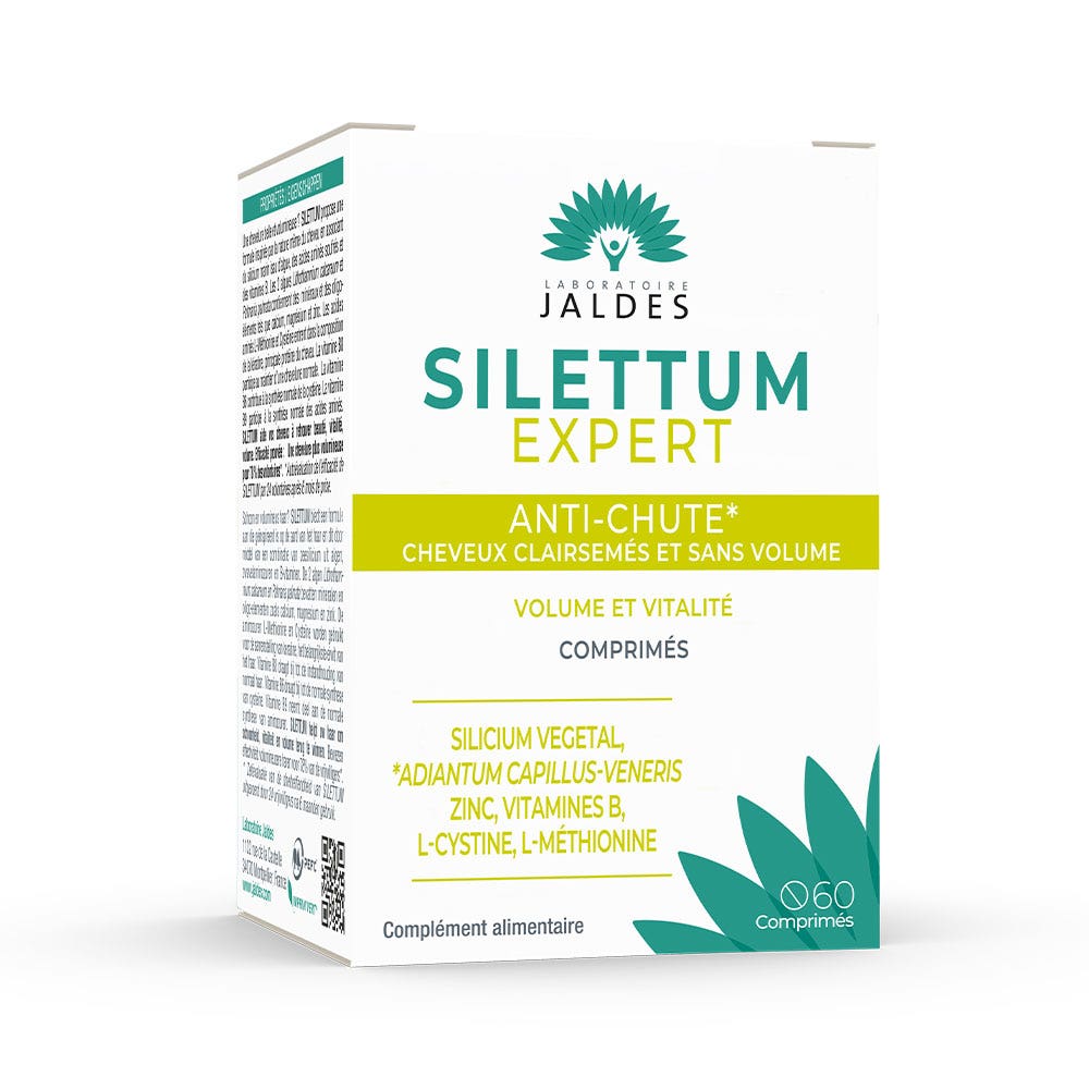 Jaldes Silettum Expert Anti-Chute Cheveux clairsemés et sans volume 60 comprimés