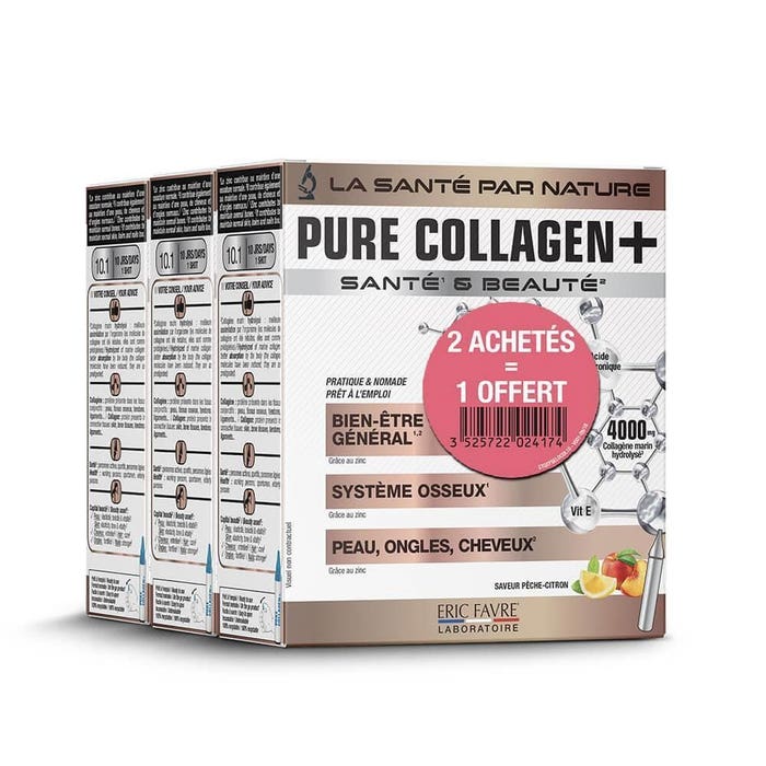Eric Favre Pure Collagen+ Système osseux Ongles et cheveux 3x10 unicadoses