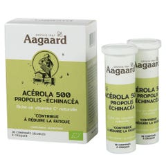 Aagaard Acerola 500mg + Propolis + Echinacea Bio x20 comprimés
