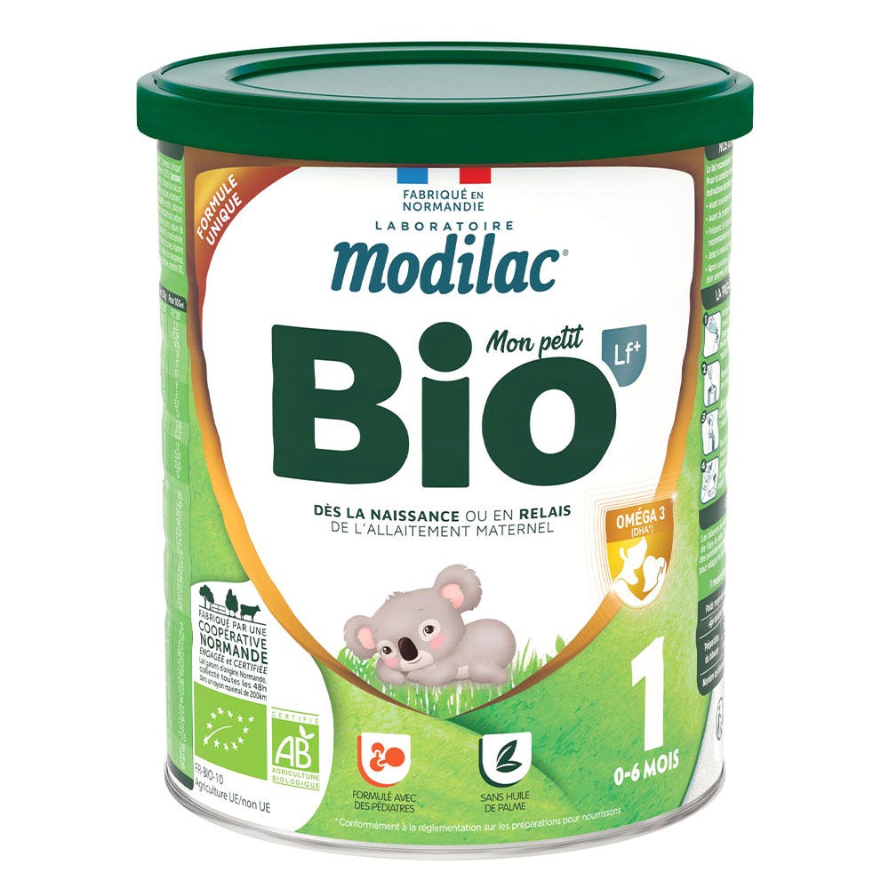 Modilac Bio Lait en Poudre Dès La Naissance Ou en Relais 1 0 à 6 Mois 800g