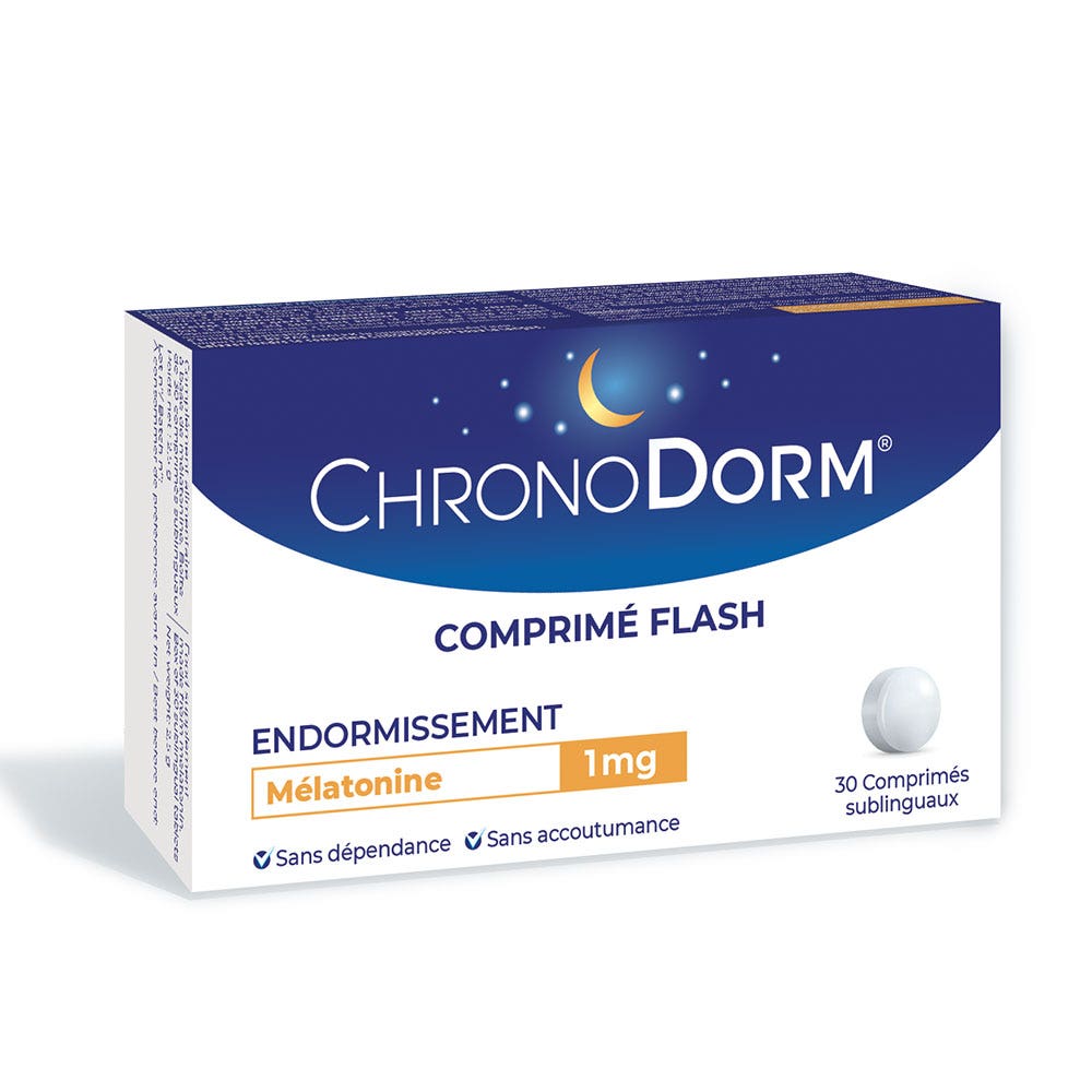 Chronodorm Melatonine 1mg 30 Comprimes sublinguaux